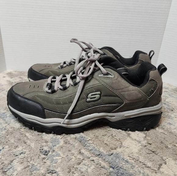 Skechers Sport Men's Lace-Up Sneaker. Grey Leather. Size 13. - Picture 12 of 16